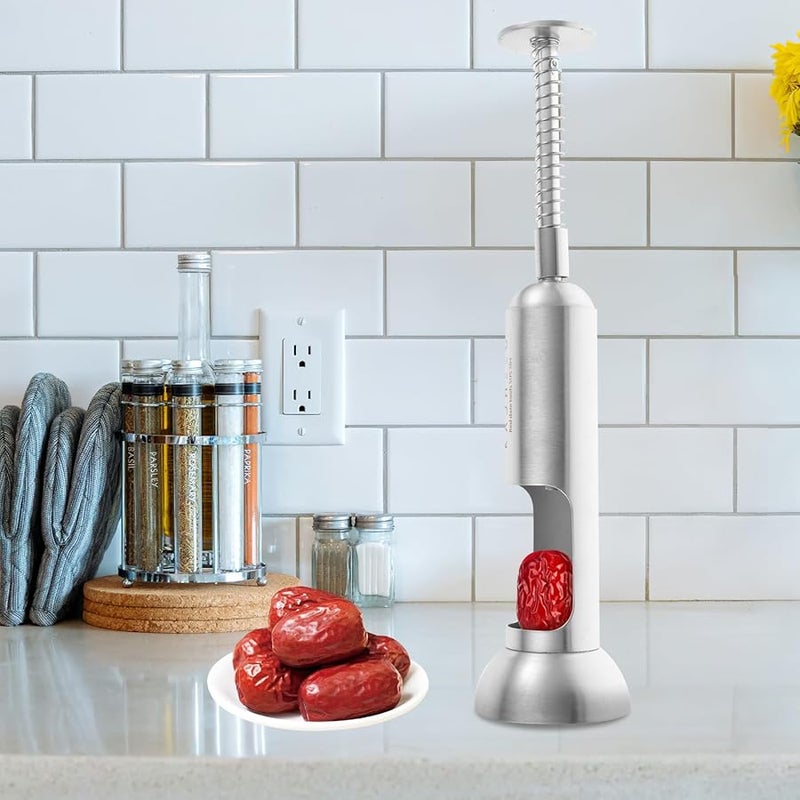 Stainless Steel Date Cherry Corer Remover Tool Kitchen Gadget for Jujube Fruit - Image 3